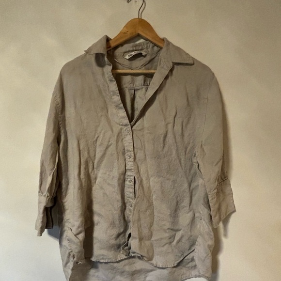 Zara Tops - Zara- 3/4 legth sleeve button up